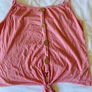 Pink button up Tank top